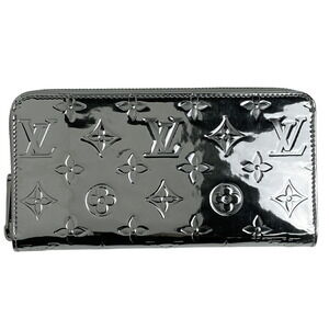 Louis Vuitton Zippy Wallet Compartment Monogram Miroir Long Silver